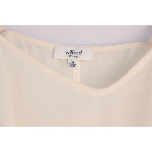 Wilfred Aritzia Women's Size XS Ivory Chimere Camisole Silk Lace Trim Tank Top - Picture 5 of 12